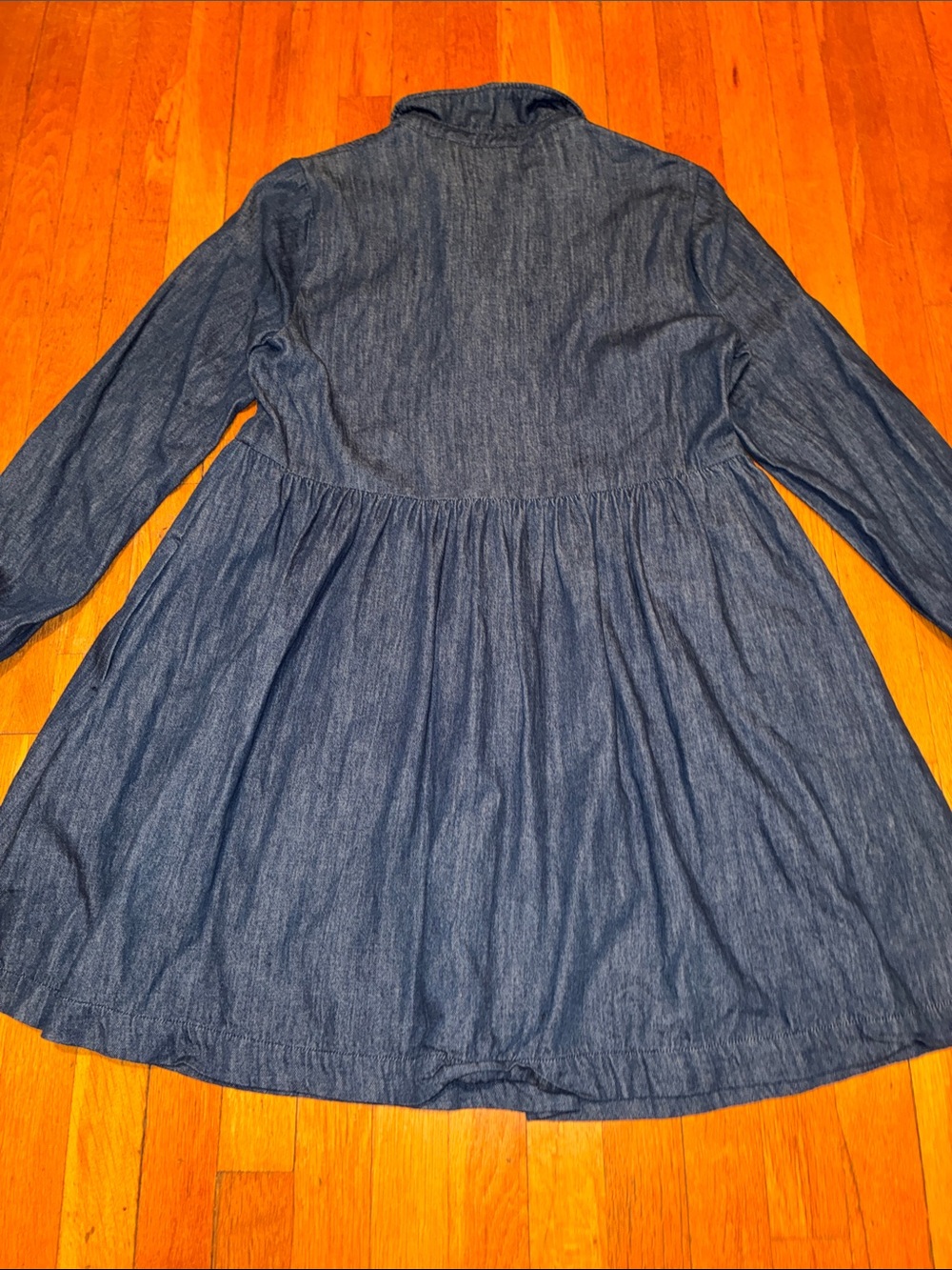 Boden Denim Long Sleeve A-Line Shirt Dress in Dark Wash Blue, Women’s size 10 - Picture 13 of 15